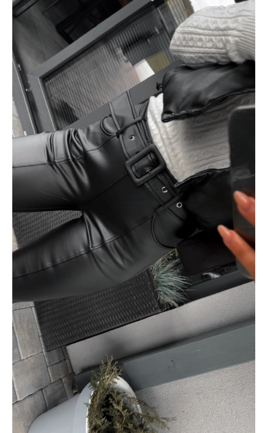 Vyteplené sexy kalhoty s páskem XS -XL 