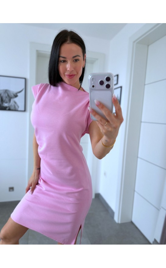 Růžové máslové šaty 