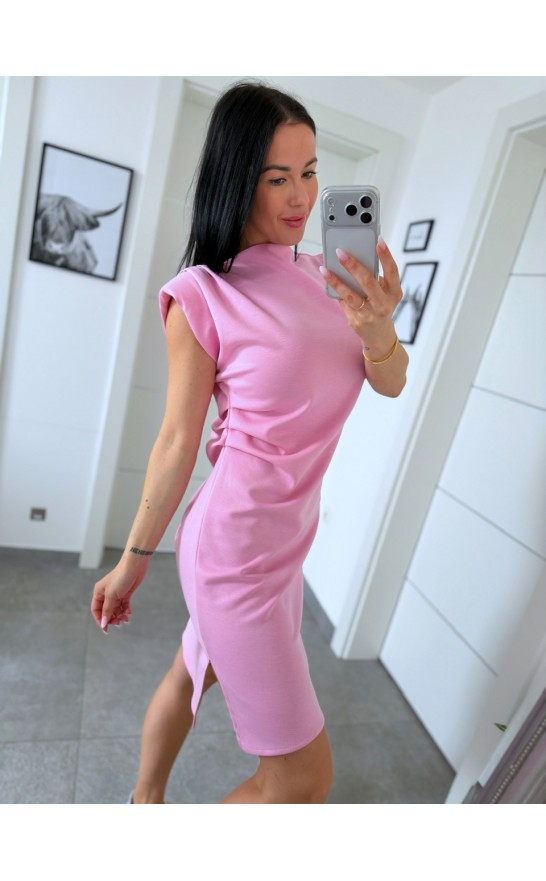 Růžové máslové šaty 