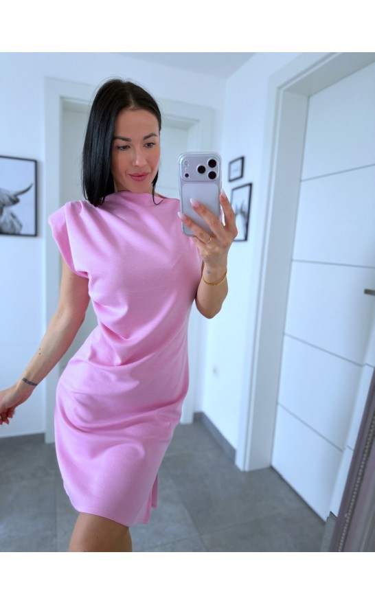 Růžové máslové šaty 