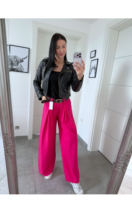 Fuchsiové kalhoty Olga 