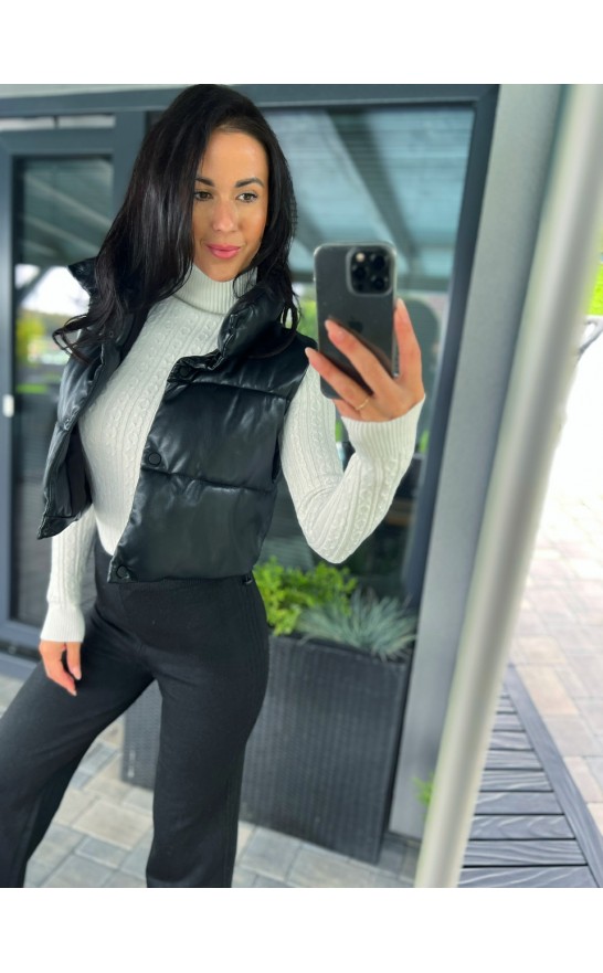 Černé teplé kalhoty S/M