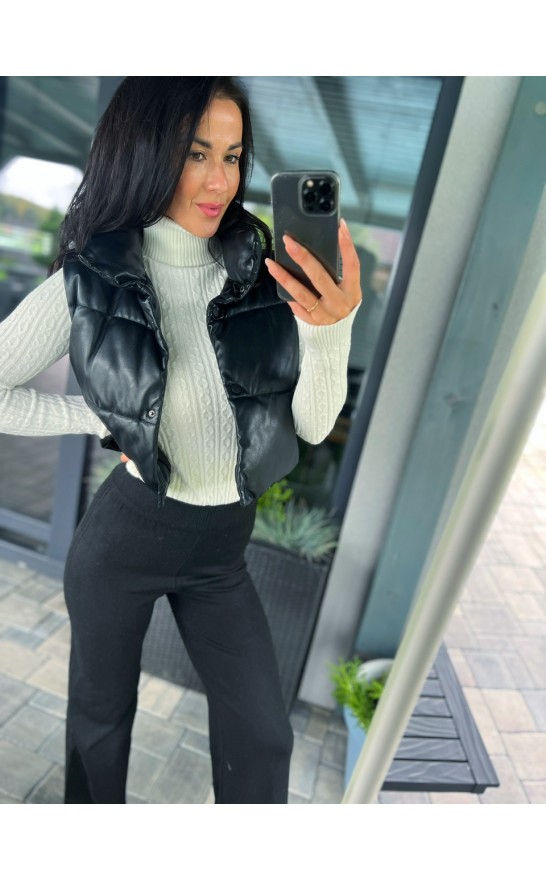 Černé teplé kalhoty S/M