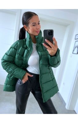 Zelená teplá bunda M