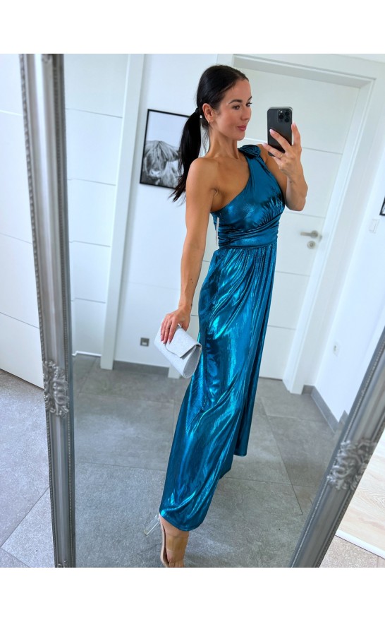 Modré šaty Roses  S/M