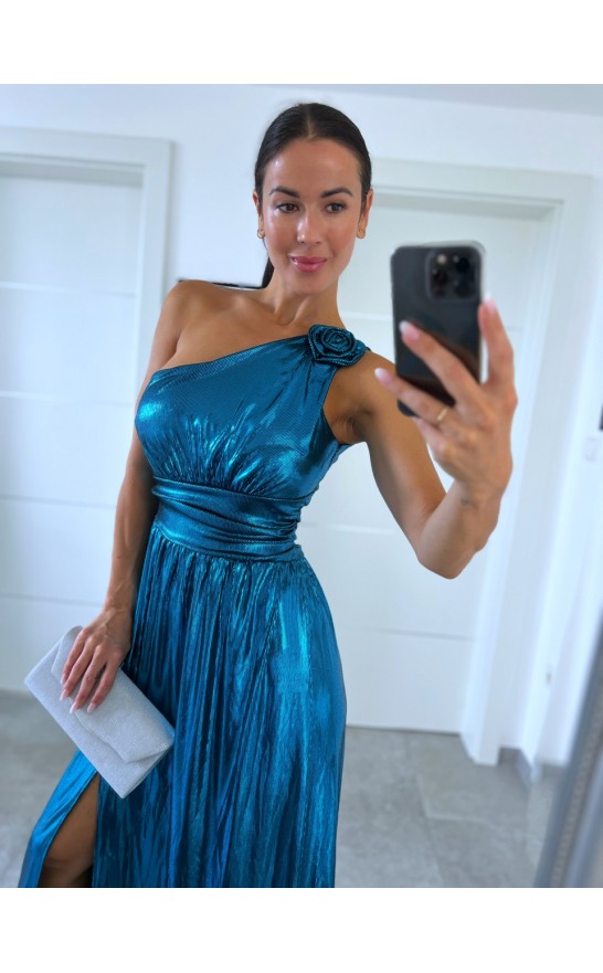 Modré šaty Roses  S/M