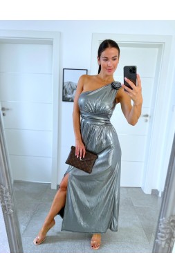 Stříbrné šaty Roses  S/M