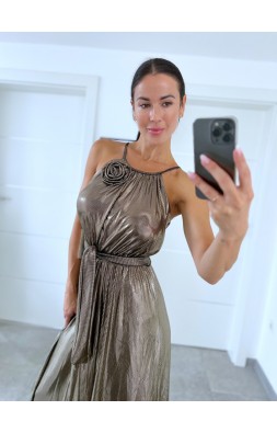 Bronzovo-stříbrné šaty Mania S/M