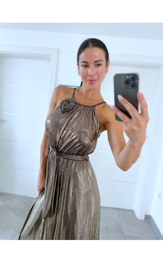 Bronzovo-stříbrné šaty Mania S/M