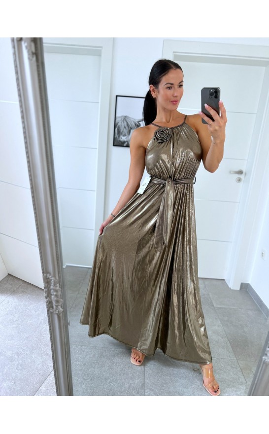 Bronzovo-stříbrné šaty Mania S/M