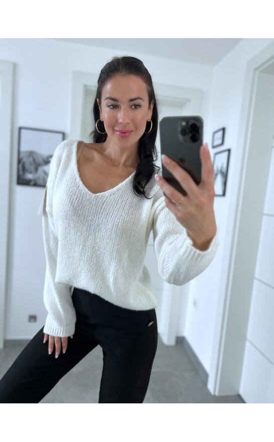 Bílý svetr Baum 