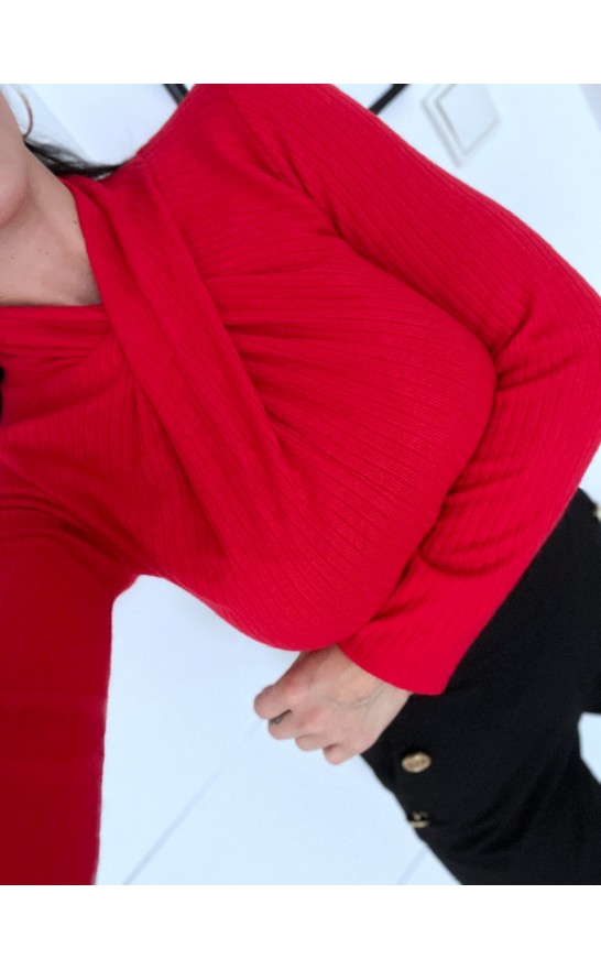 Červený křížový  top 