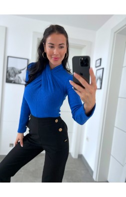 Modrý křížový top