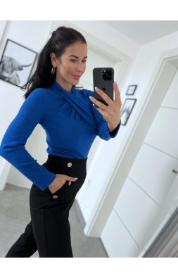 Modrý křížový top