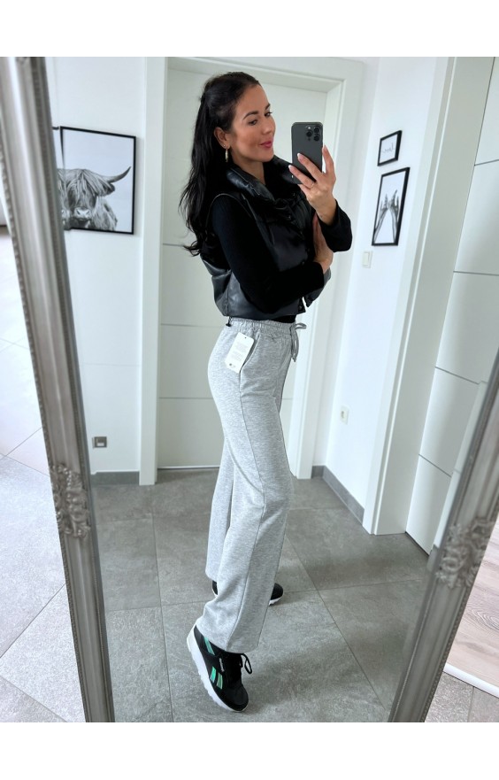 Šedé široké kalhoty Sia 