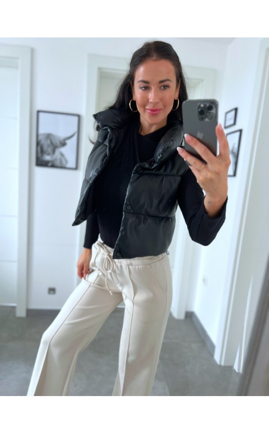 Krémová široké kalhoty Sia