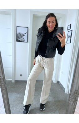 Krémová široké kalhoty Sia