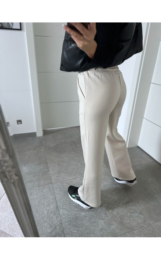 Krémová široké kalhoty Sia