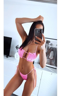 Velurová tanga Sladká růžová vel S