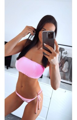 Velurová tanga Sladká růžová vel S