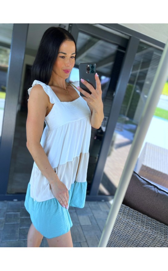 Šaty color-mint barva 