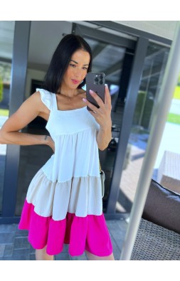 Šaty color-fuchsiová