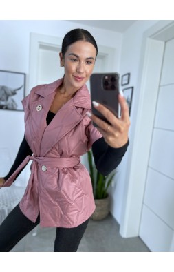 Růžová prošívaná vesta S/M Růžová prošívaná vesta S/M