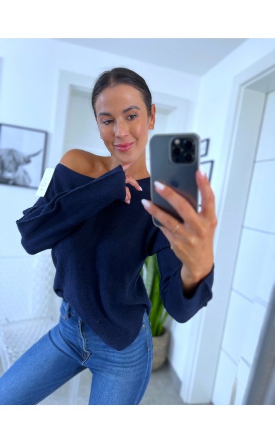 Tmavě modrý svetr Good 