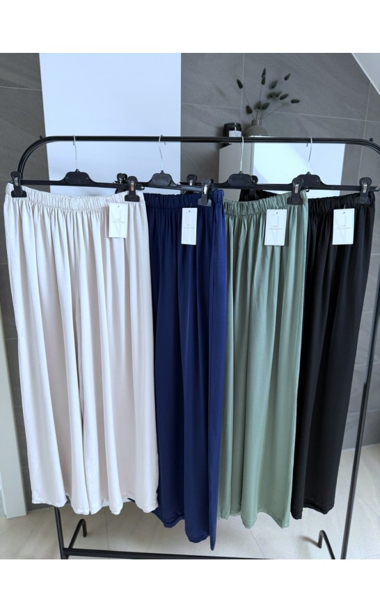 Krémové široké kalhoty Luxury 