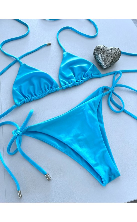 Baby Blue modrá lycra-se třpytem spodní díl S/M