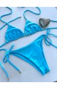 Baby Blue modrá Lycra-se třpytem  vrchní díl S/M