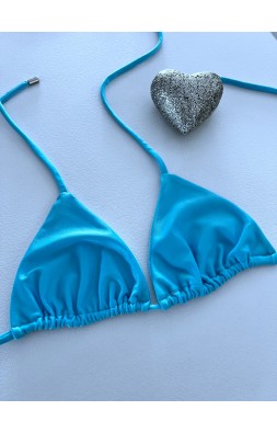 Baby Blue modrá Lycra-se třpytem  vrchní díl S/M