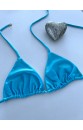 Baby Blue modrá Lycra-se třpytem  vrchní díl S/M